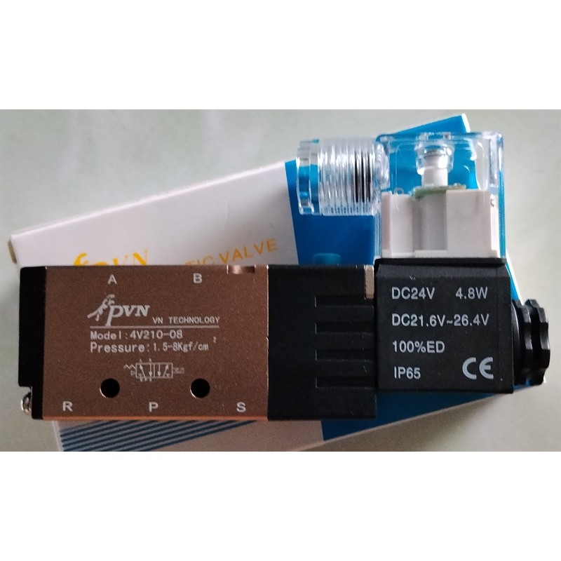 ⚙️ **Van Điện Từ Khí Nén 24VDC 4V210-08B PVN – Đóng Ngắt Nhanh, Hoạt Động Ổn Định**