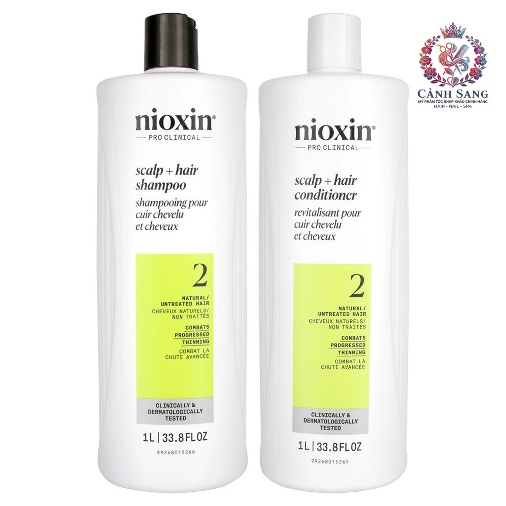 Gội xả Nioxin System 2 chống rụng tóc 1000mlx2 ( New 2025 ) .CS