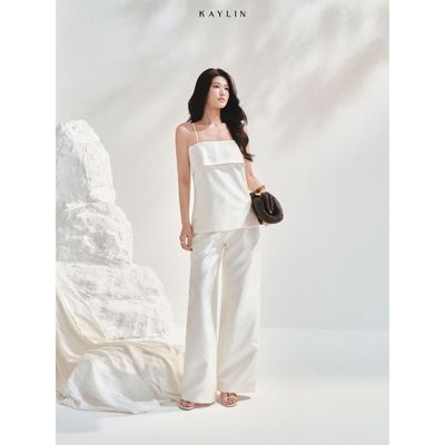 Set KAYLIN Elara áo hai dây phối quần suông dài chất vải Tafta mềm mịn phong cách cá tính BST AURELIA - SET211