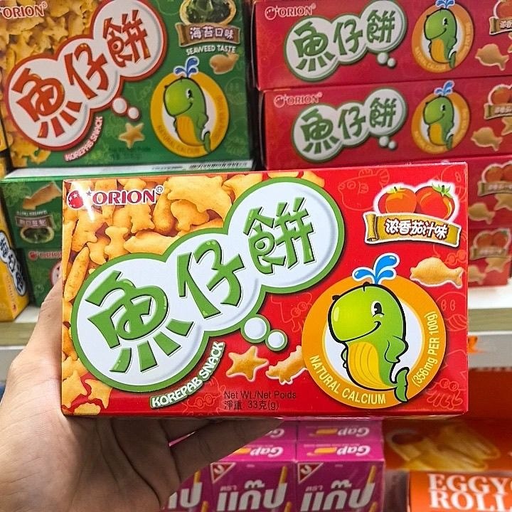 Hồng Kông ORION Bánh Quy Cá Gà Nướng Rong Biển Sữa Thơm Sốt Cà Chua Hương Vị Trẻ Em Đồ Ăn Nhẹ Bánh Q