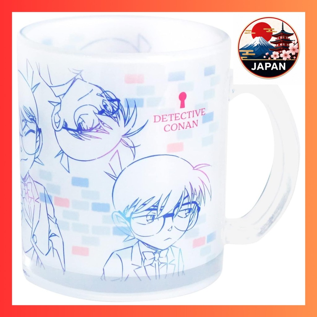 ［Directly from Japan］Detective Conan Conan Mug Glass Mug Approx. 320ml Line Art Goods Tableware Styl