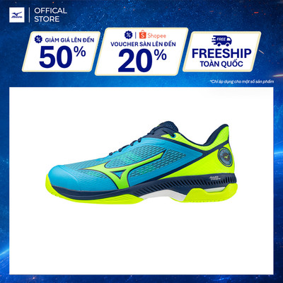 Giày Pickleball UNISEX WAVE STRIKE - Vàng Xanh - 61GA268522