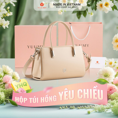 Bộ hộp quà YUUMY (Túi đeo chéo nữ YUUMY YN283 + Hộp quà YHQ2 + Túi giấy YTG2 + Túi rút BVR3838 + Thiệp cảm ơn YBT1)