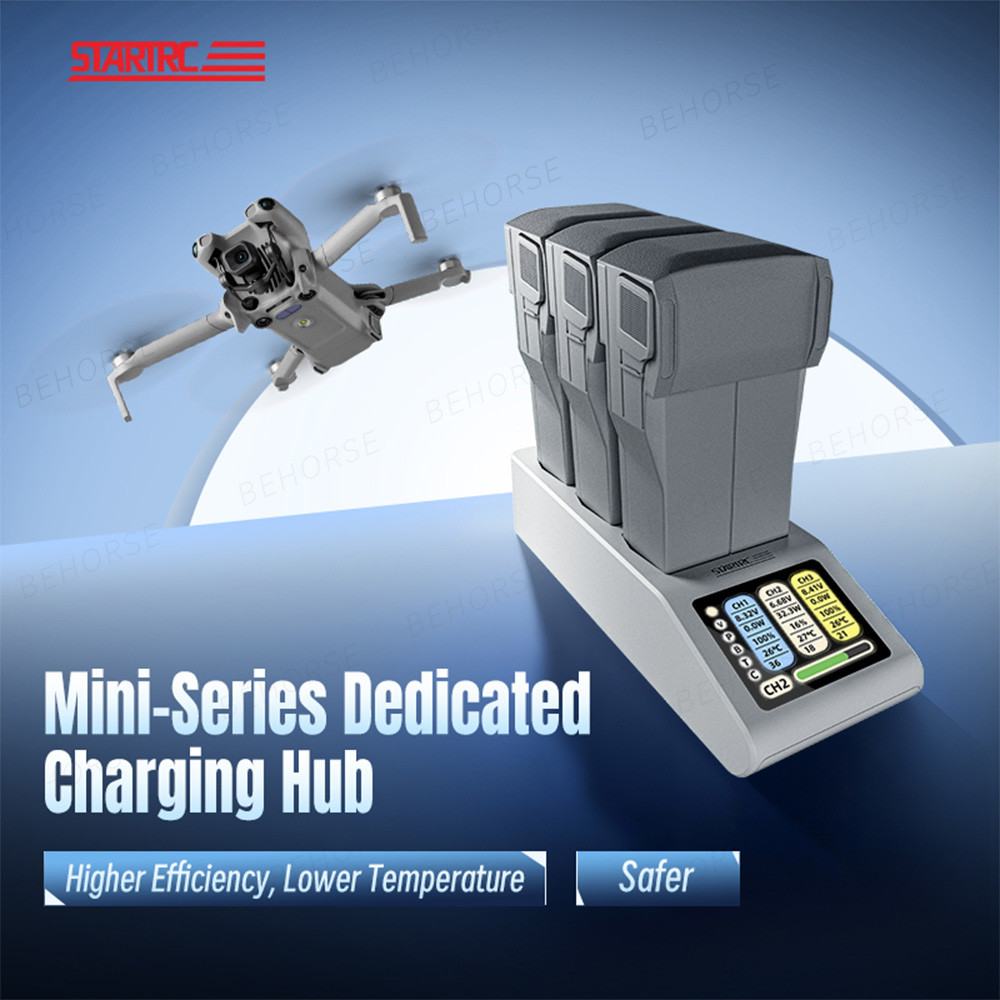 Hub sạc nhanh STARTRC 65W cho pin Drone DJI Mini 3 / 4 / 5 Pro (Không có pin)