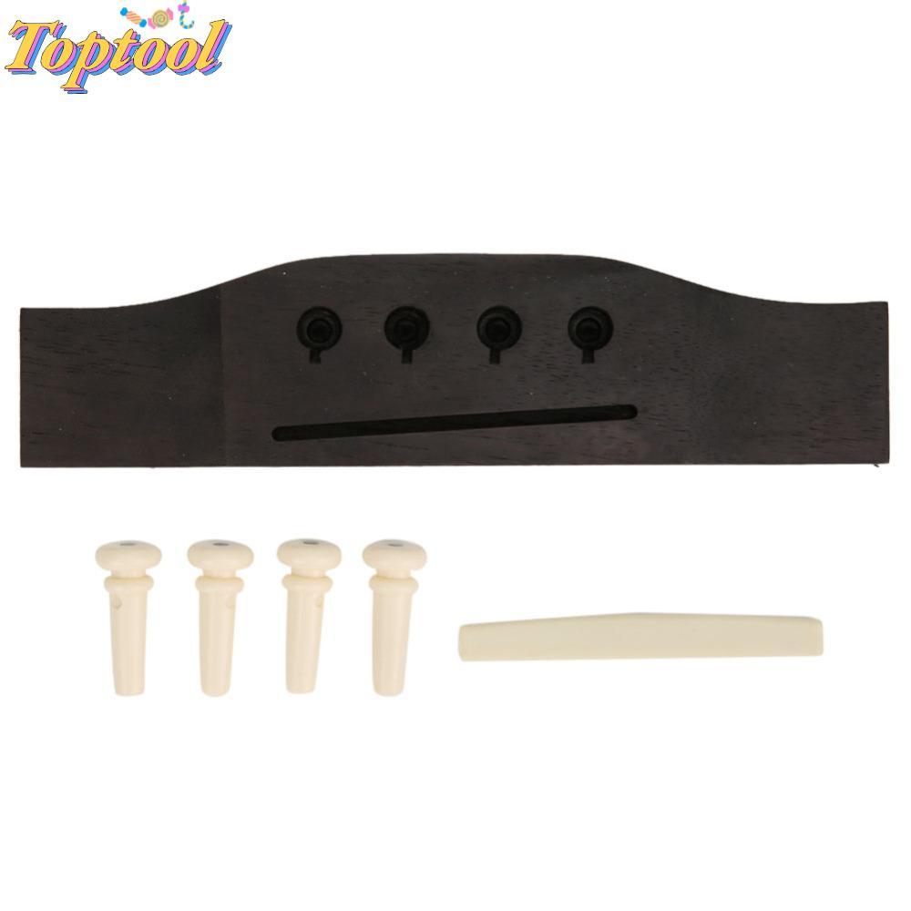 Cầu Bass Acoustic TOPTOOL, ​ gỗ hồng ​ ​Cầu gỗ hồng ​, Nhẹ ​4 dây ​Với chân cầu​ ​Phần Bass 4 Dây​ ​