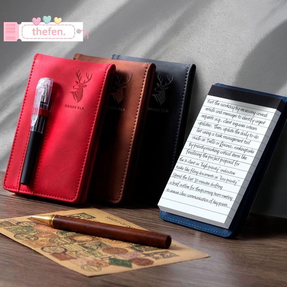 THEFEN Pocket Notebook, Bao Da Portbale A7 Notebook, A7 Horizontal Line Planner Book Business