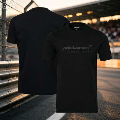 Công thức 1 McLaren Replica Team Tee Nam Đen Tối Giản Màu Trơn In Logo Tay Ngắn Đua Xe Thường Ngày T