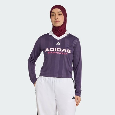 adidas Phong cách sống Áo Polo Dài Tay adidas Tiro Nữ Màu tím JN2751