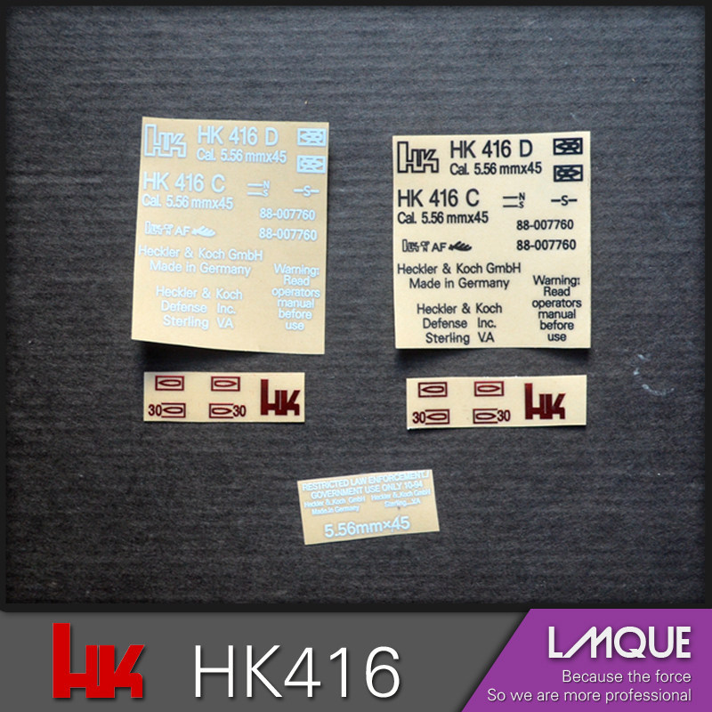 HK416 Kim Loại Miếng Dán Jinming Cung Cấp m4 SCAR LDT416ak74U Phụ Kiện Lehui ak