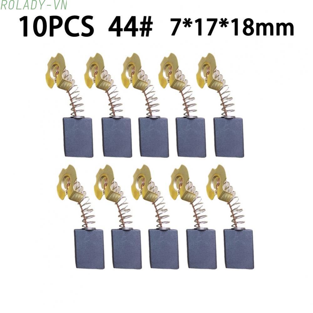 #ROYALLADY#Carbon Brushes W/Wire Leads 10PCS 7×17×18mm Electric Motors Tools High Quality