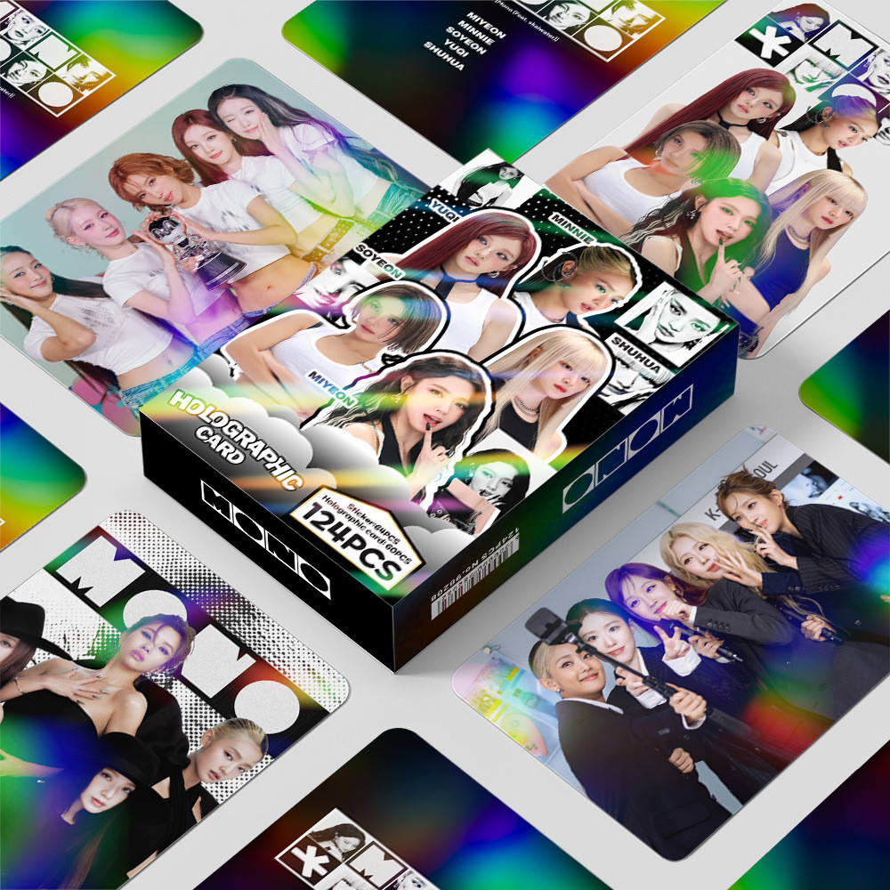 124 Thẻ Laser IDLE Album Mới MONO Flash Card GIDLE Ngôi Sao Sticker LOMO Thẻ Thiệp Chúc Mừng Hologra