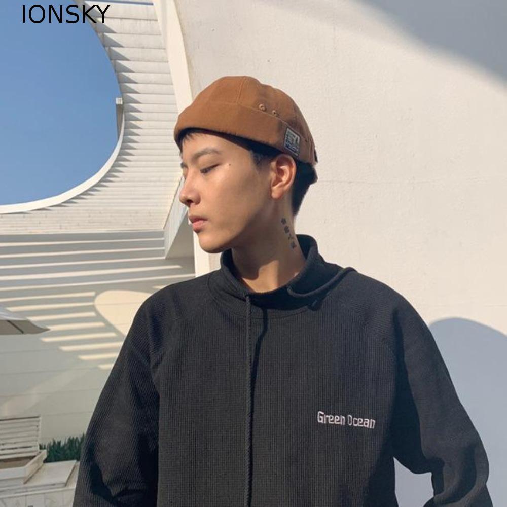 IONSKY Nam Nữ Skullcap, Mũ Không Vành Cotton, Mũ Docker Vintage Màu Gorras Dưa Docker Cap Ngoài Trời