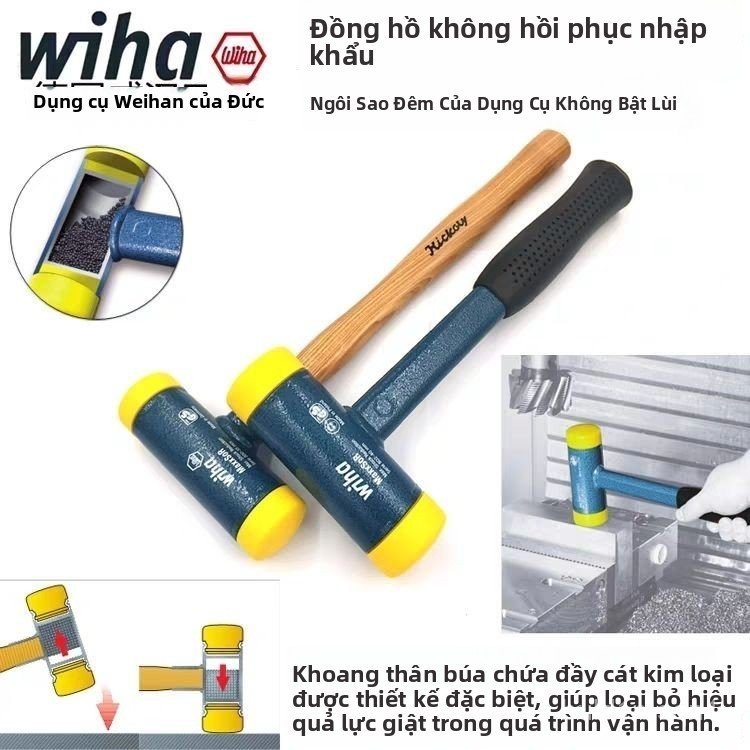 Búa cao su nylon chống rung Wiha Đức chuyên dụng lắp ráp gạch men bền đẹp giao nhanh