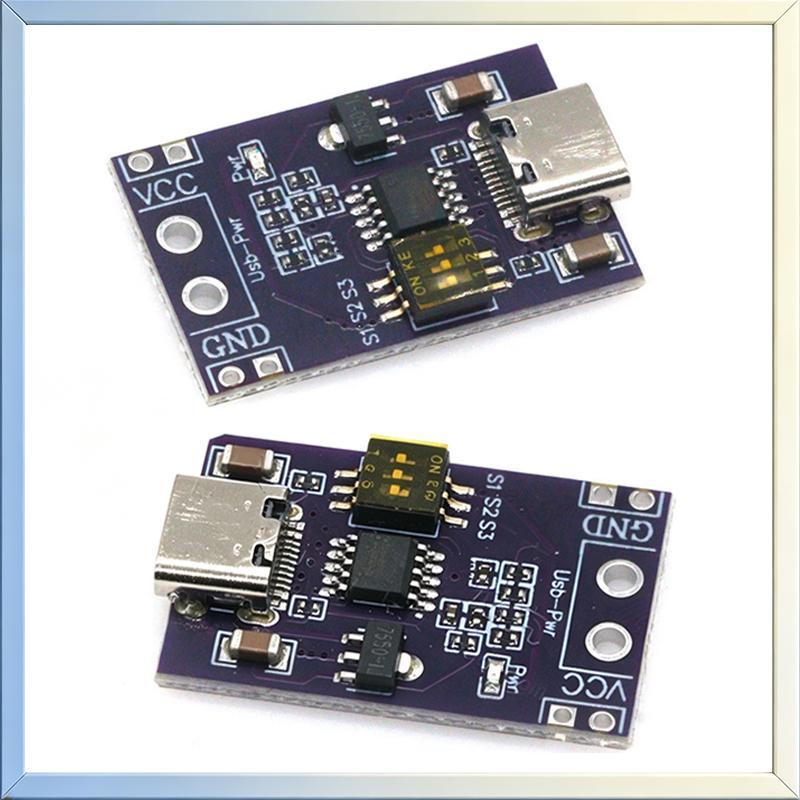 Any2Get5% tắt Type-C PD Decoy Trigger Module 5 / 9 / 12 / 15 / 20V Bộ kích hoạt sạc nhanh điện áp có