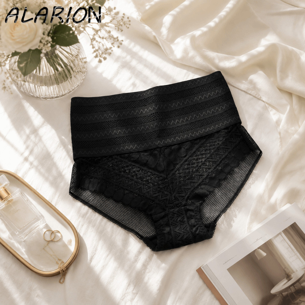 Quần lót định hình ALARION, Quần lót điều khiển bụng liền mạch bằng ren, Huấn luyện viên eo eo eo eo