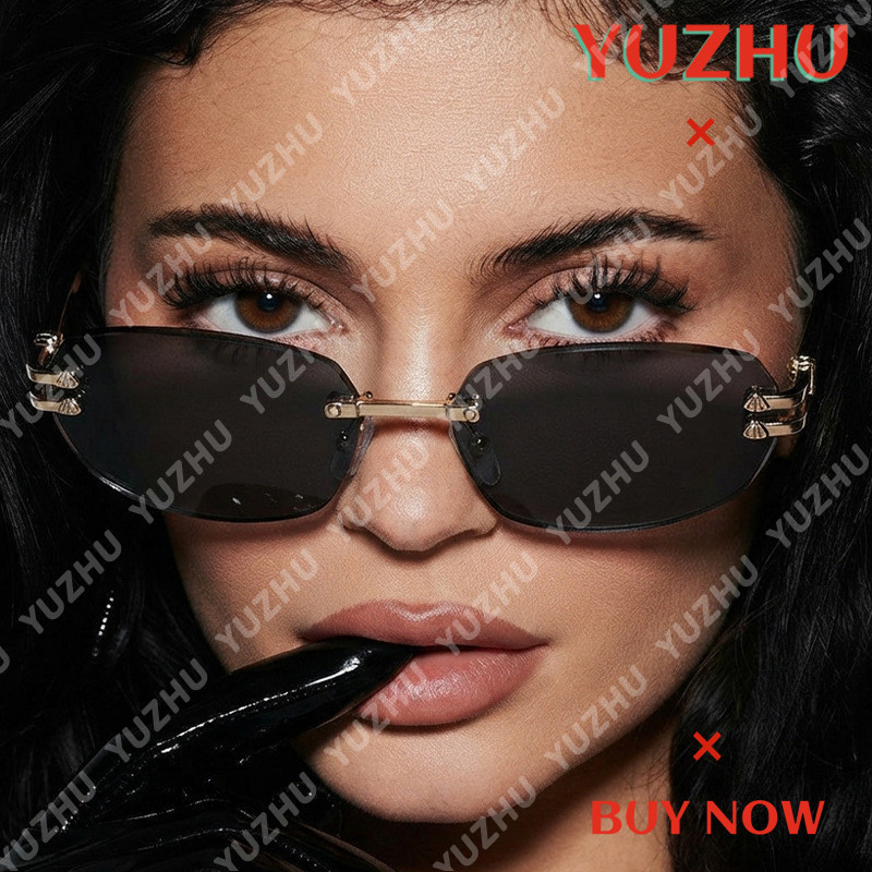 (YUZHU) Kính râm vuông không vành Euro-American thời trang hàng ngày dành cho nữ Hàng mới về, Kính r