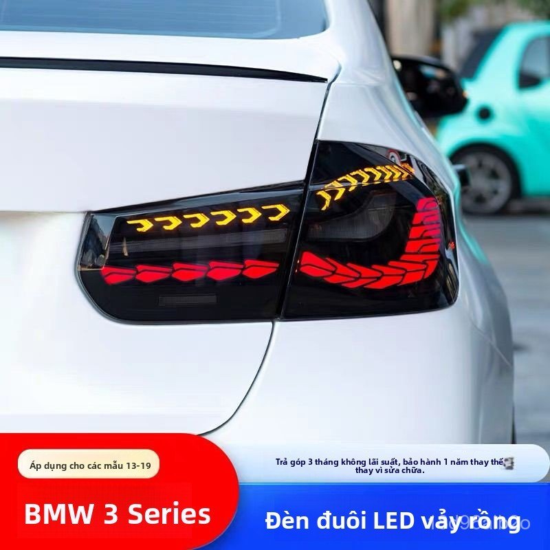 Cụm đèn hậu BMW 3 Series F30 2013-2018 kiểu rồng độ LED chạy đuổi smoked cực chất