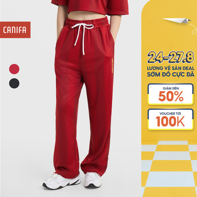 Quần dài người lớn CANIFA dáng rộng kẻ sọc 5BP25S003