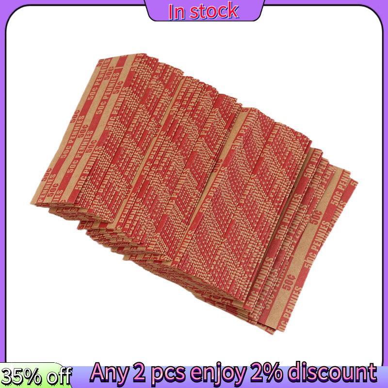 Còn hàng-100 CÁI Penny Coin Wrappers Penny Tay áo Giấy phẳng Penny Rolls Wrappers