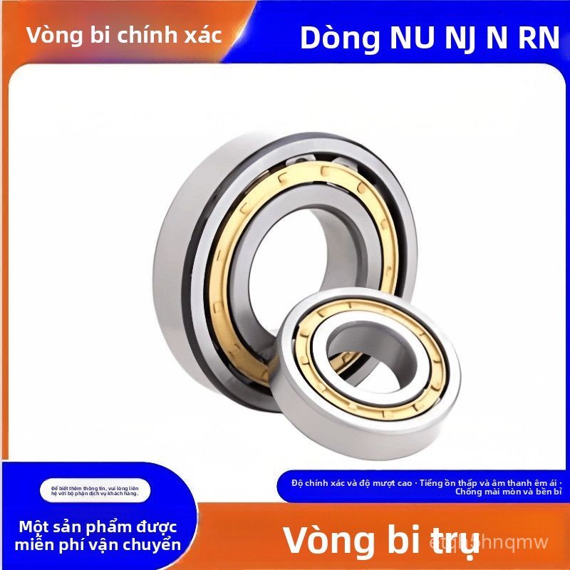 Vòng bi đũa trụ ngắn đơn hàng rồng đồng N NJ NU303 304 305 306 307EM 308EM chính hãng bền đẹp