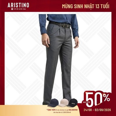 Quần âu nam ARISTINO Regular fit suông nhẹ, chất liệu mềm mại, bền màu, sắc nét - ATRR12