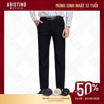 Quần âu nam ARISTINO Regular fit suông vừa, đường may tỉ mỉ, chỉn chu lịch lãm  - ATR03103