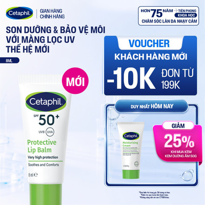 [MỚI] Son dưỡng & bảo vệ môi Cetaphil SPF 50+ UVB/UVA Protective Lip Balm 8ML