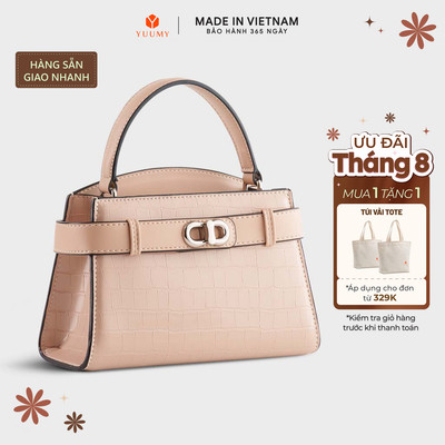 Túi Yuumy (Thời trang nữ size 19 phối khóa xoay - Túi đeo chéo da Verein YN232) Bagsmart