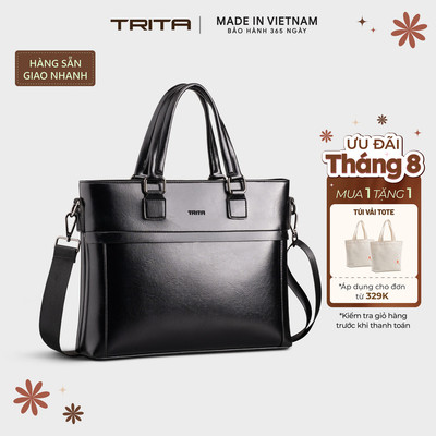 Cặp công sở Trita (Thời trang nam phong cách đựng vừa laptop 13 inch - Cặp da TCA25) Bagsmart