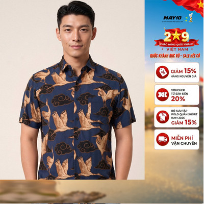 Áo Sơ mi lanh cộc tay May 10 form RegularFit mã 010126034LANH 4