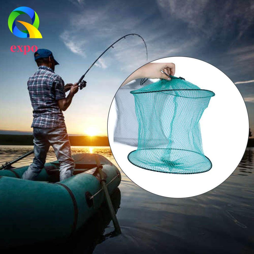 EXPO GIỚI HẠN Lồng Câu Cá Phụ Kiện Nylon Di Động Bẫy Câu Cá Mạng Minnow Bẫy Cá Crawfish Bẫy Bẫy Cá B