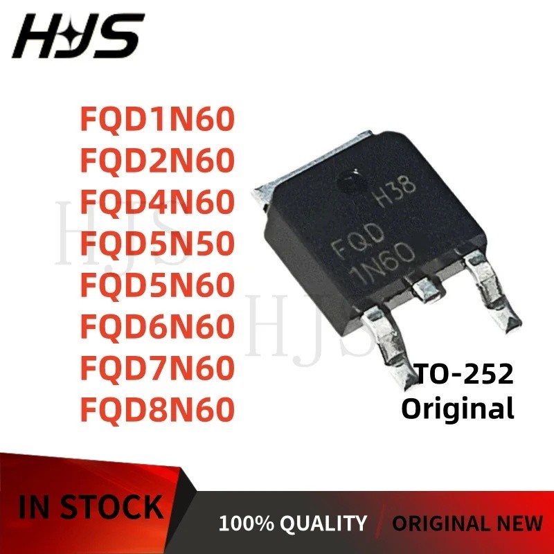5 Miếng Chính Hãng FQD1N60 FQD2N60 FQD4N60 FQD5N50 FQD5N60 FQD6N60 FQD7N60 FQD8N60 TO-252 MỚI Còn Hà