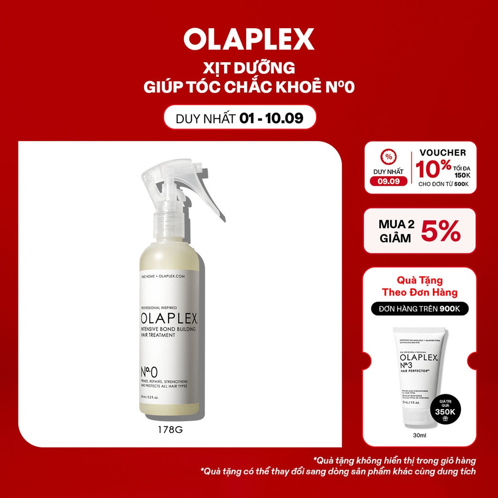 Sản phẩm dưỡng tóc chắc khỏe Olaplex No.0 Intensive Bond Building Hair Treatment 155ml