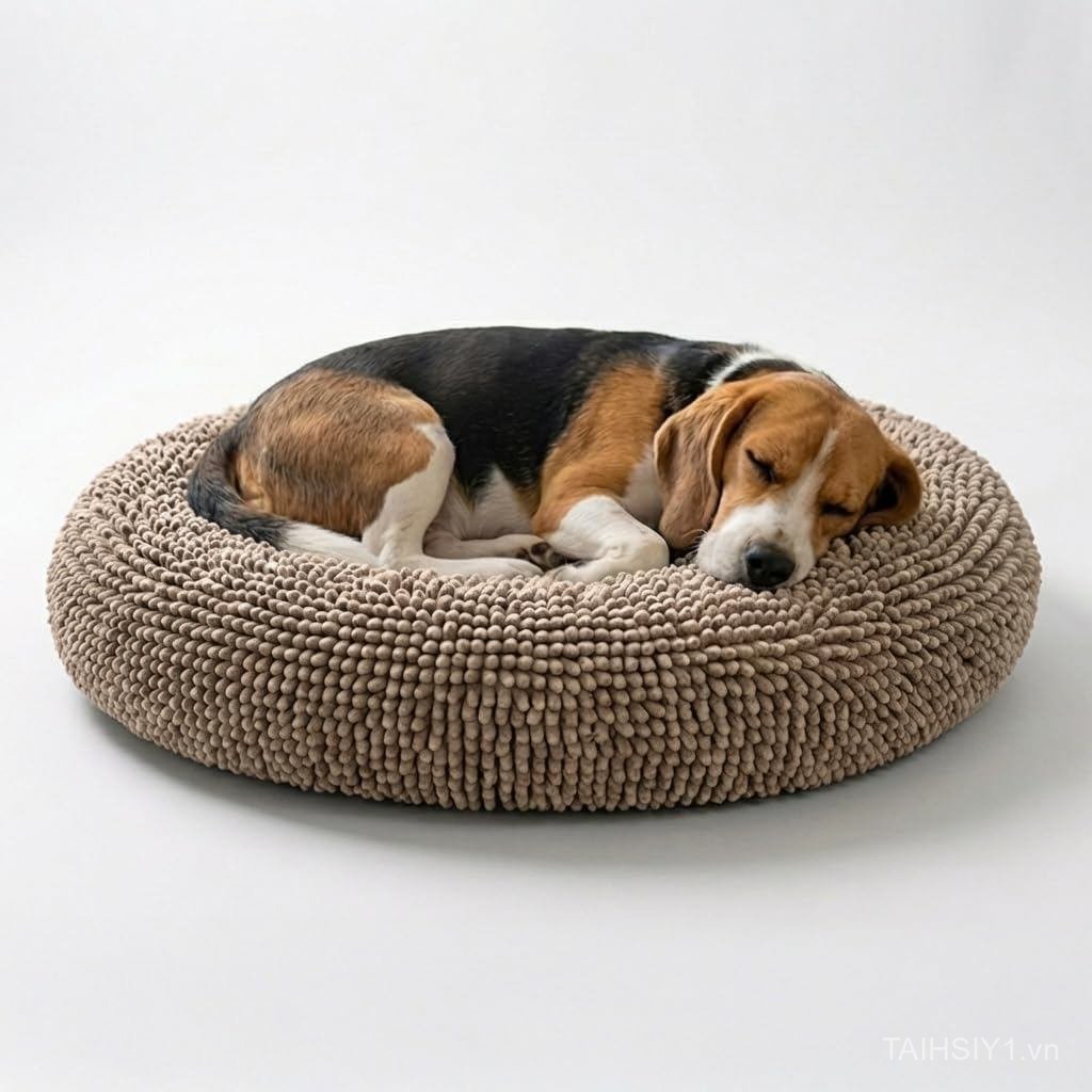 Muddy Mat®Cloud K-9 Bed for Dogs & Cats, Soft & Relaxing Donut Dog Bed, Chenille Material, Removable