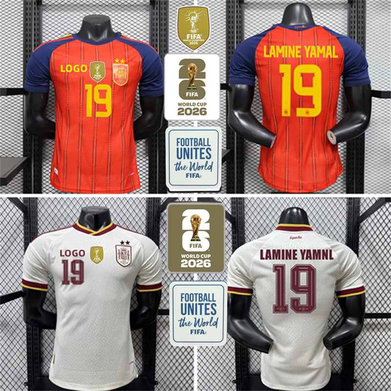 AAA + Player Edition 2026 / 27 Tây Ban Nha Season Championship Edition Áo thun bóng đá nam hai ngôi 