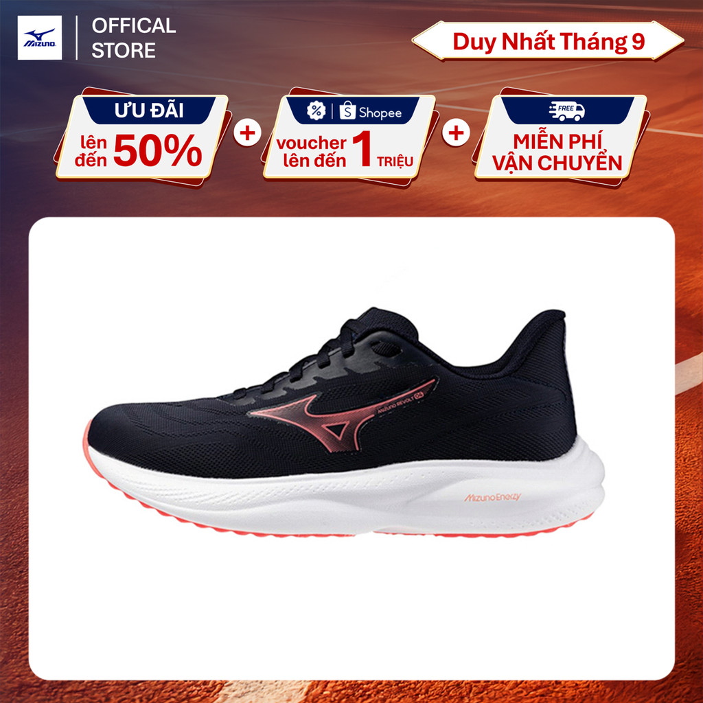 Giày Chạy Bộ Nữ Mizuno Mizuno Revolt 4 - Đen đỏ - J1GD258121