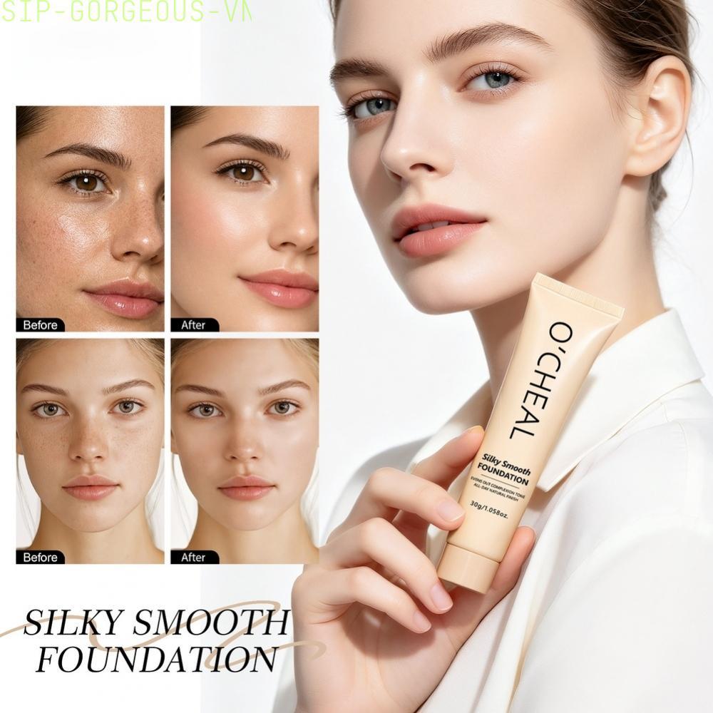 [FUXIN]Long Lasting Lightweight Foundation with Skin Tone Match 01# LIGHT 02# SKIN TONE