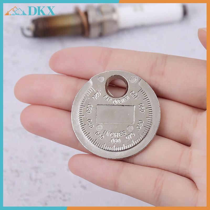 DKX 1PC 0.6-2.4mm Phạm vi Đồng xu Bugi Gage Gap Tool Feeler Spark Plug Gap Tool.