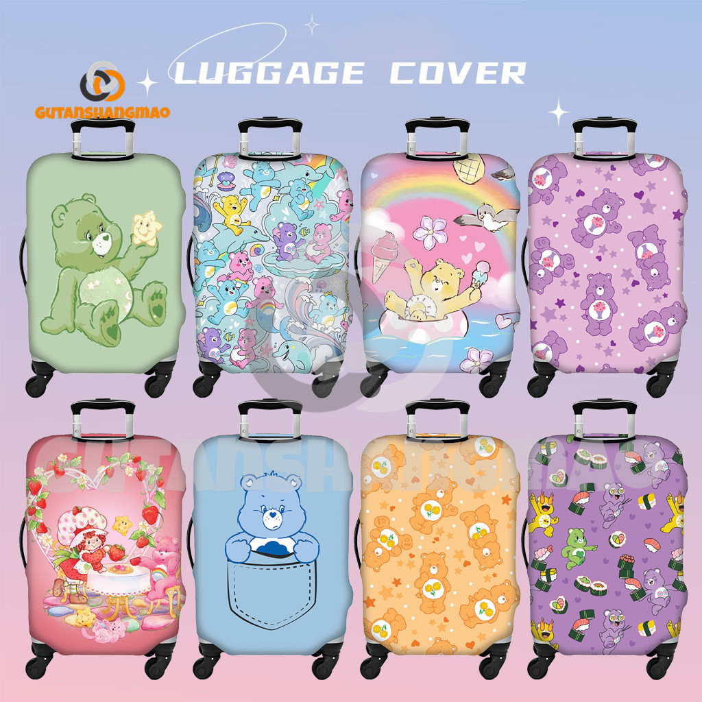 Cute Bear Luggage Cover Washable Suitcase Protector Anti-scratch Suitcase Cover Fits 18-32 Inch