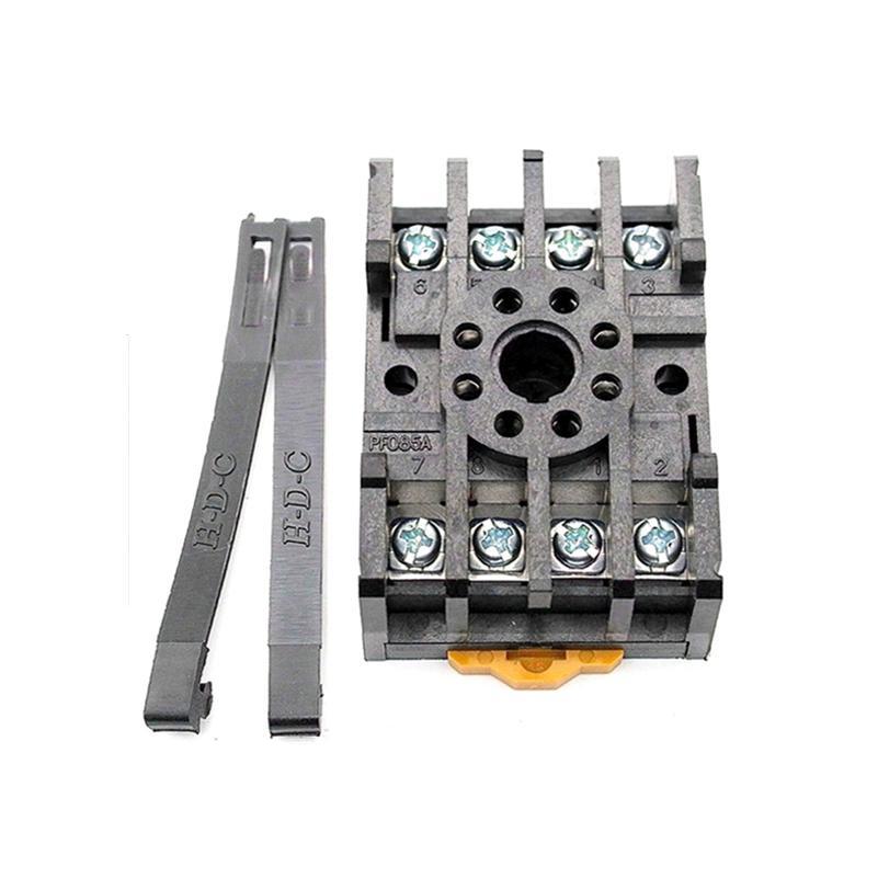 Ổ cắm 8 chân tròn đế rơle PF085A với MK2P, JTX, ST3P, AH3, DH48S