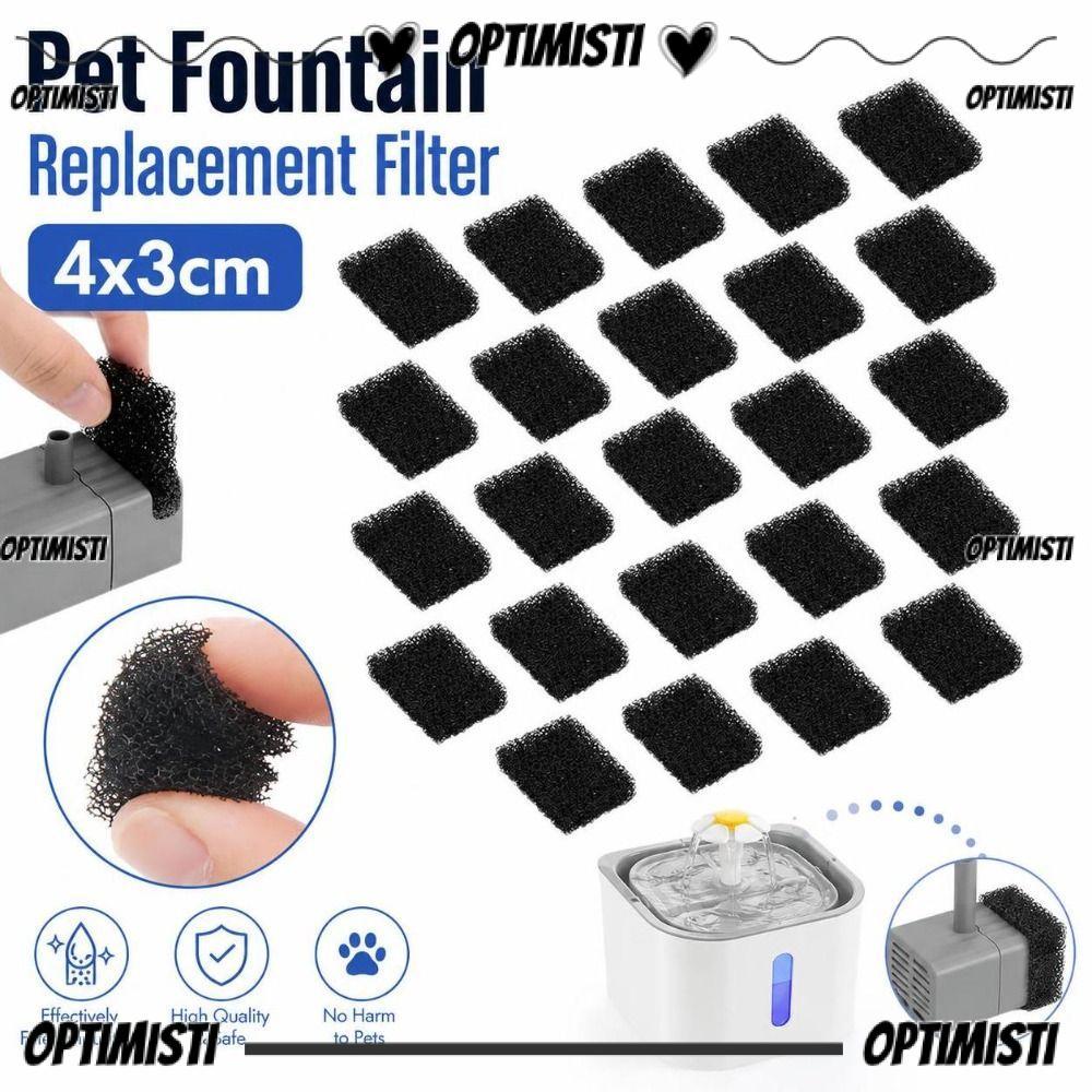 OPTIMISTIVF 10 CÁI Bộ lọc thay thế đài phun nước cho thú cưng, màu đen Tương thích với Petkit Eversw