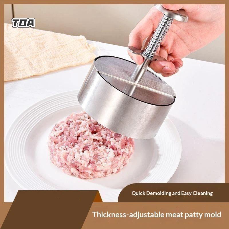 TOA Non-Sti Hamburger Patty Maker Thép không gỉ 304 Burger Press Máy rửa chén an toàn cho thịt bò ch