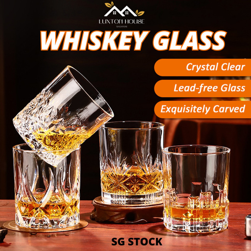 300ml Crystal Whiskey Glass Set Whisky Rock Drinking Glasses Whiskey Glass Cup Transparent Beer Vodk