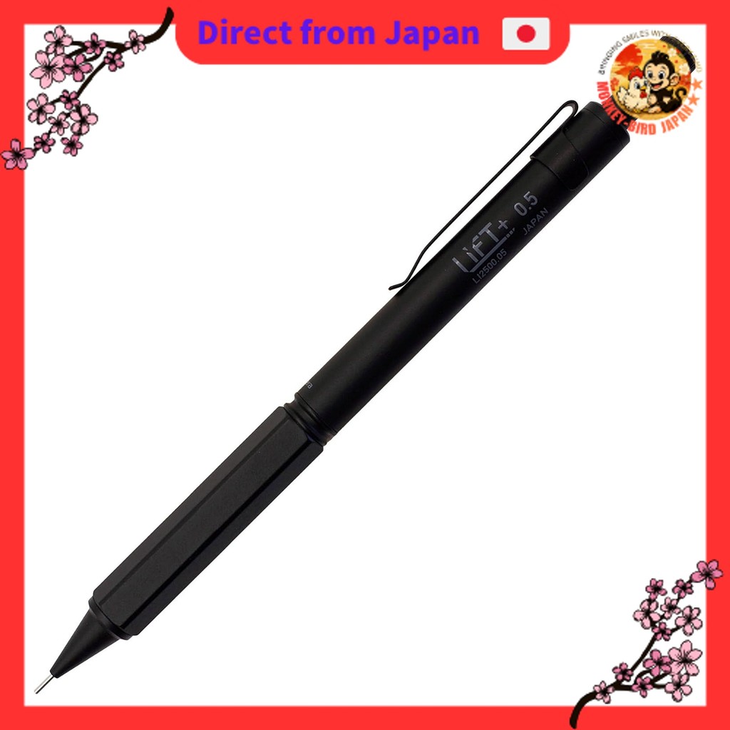 LIFT+ Mechanical Pencil 0.5mm Black LI2500.05-BK monkey bird shop JAPAN