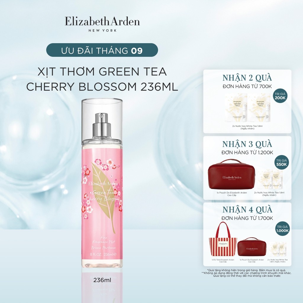 Xịt thơm Elizabeth Arden Green Tea Cherry Blossom Fine Fragrance Mist 236ml
