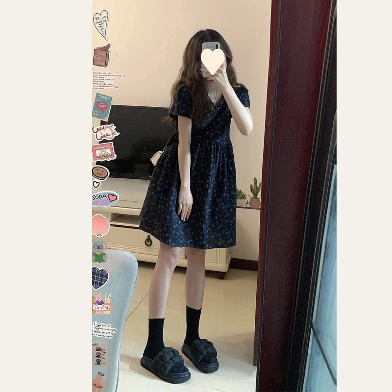 Đầm hoa Mori khí chất Pháp