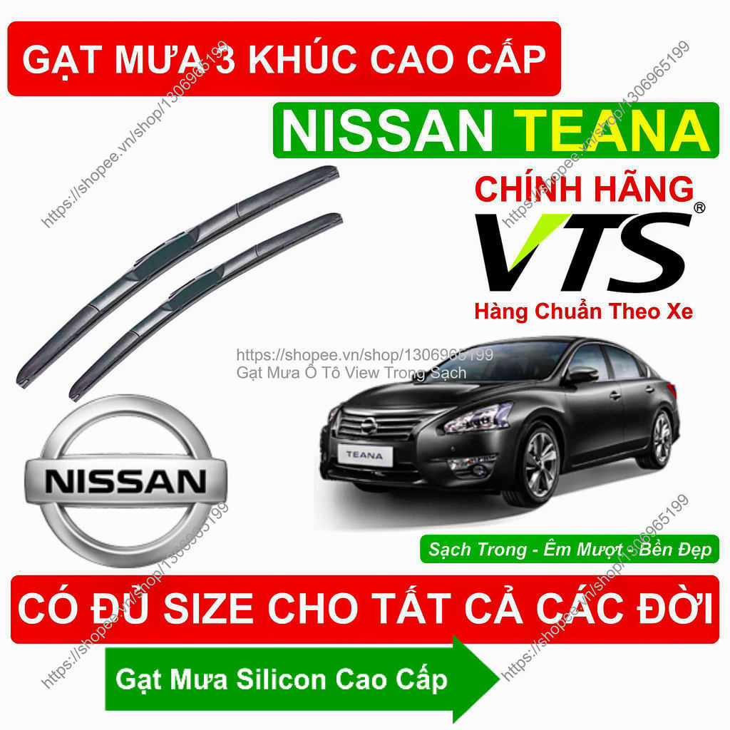 Gạt Mưa 3 Khúc Kính Lái Nissan Teana. Cặp Gạt Mưa  Kính Lái Cho Các Dòng  Nissan Teana