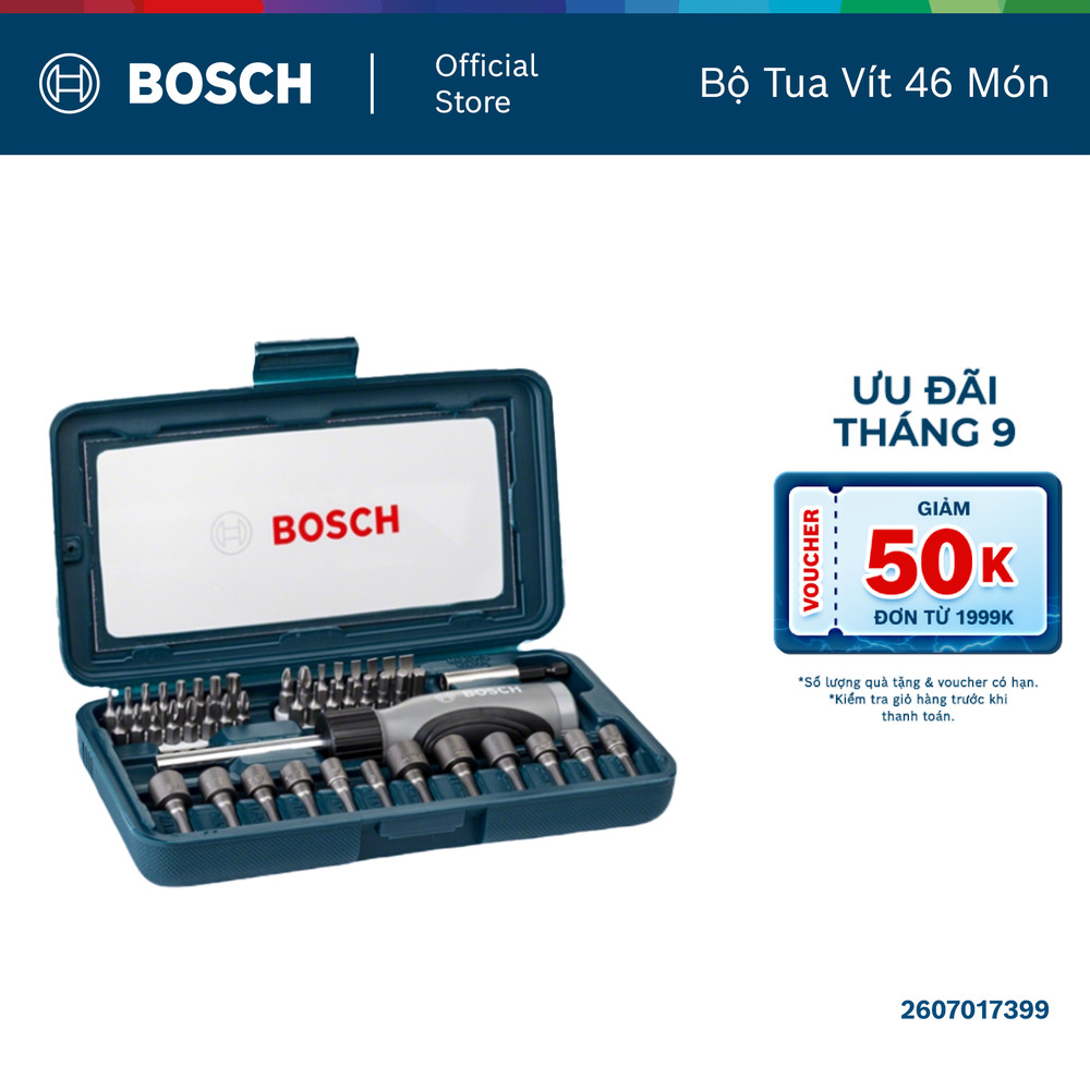 Bộ tua vít đa năng Bosch 46 món