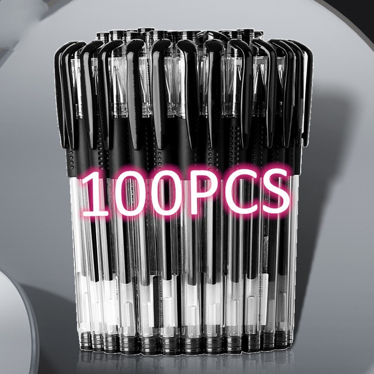 100 Chiếc Bút Gel Bút Nước Bút Bi Đen Đỏ Xanh Bút Gel 0.5 Mm Học Sinh Bút Gel Đổ Lại Trường Văn Phòn