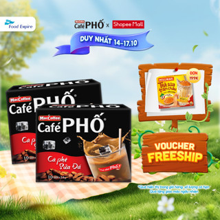 Combo 2 hộp Cà phê phố Sữa Đá - Maccoffee (hộp 10 gói x 24g)
